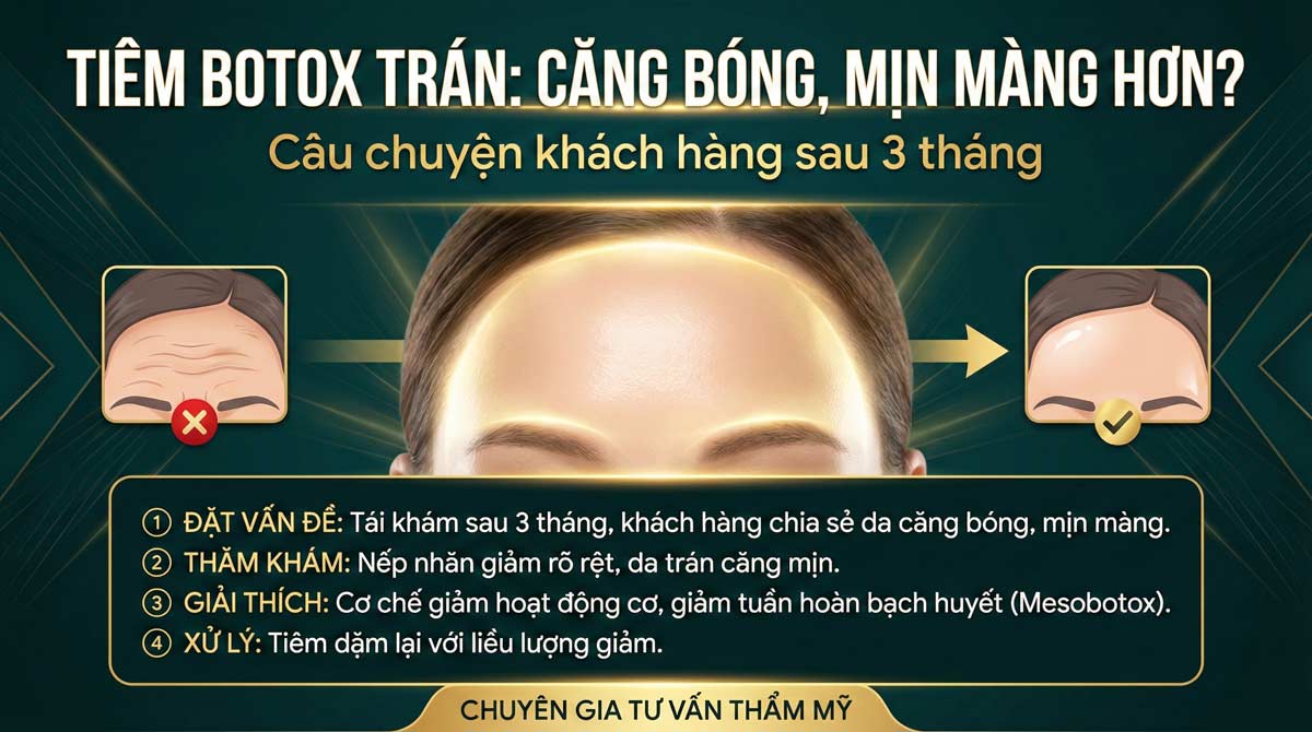 Tại Sao Tiêm Botox Trán Da Lại Trở Nên Căng Bóng, Mịn Màng Hơn?