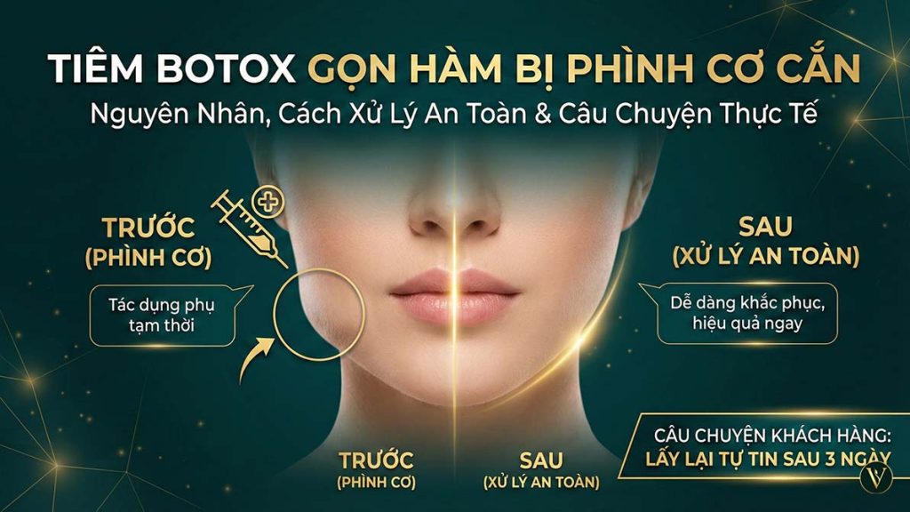 tiêm botox gọn hàm bị phình cơ cắn