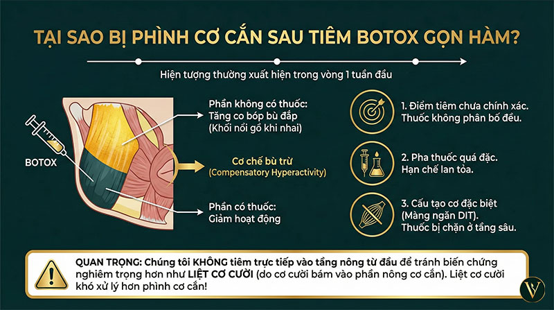 tiêm botox gọn hàm bị phình cơ cắn