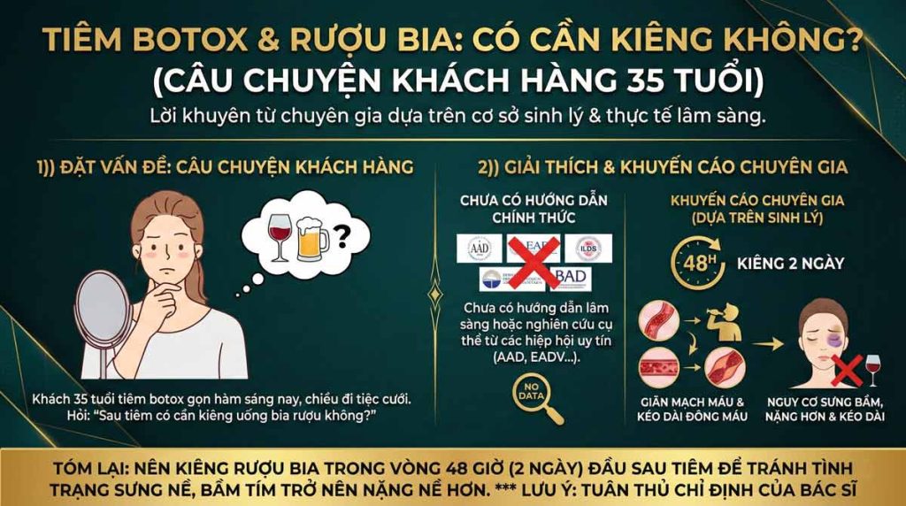 Tiêm Botox Xong Có Phải Kiêng Rượu Bia Không?