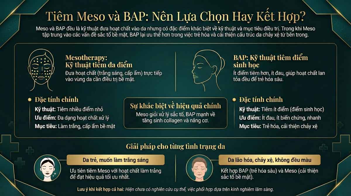 Có Nên Tiêm Meso Và BAP Cùng Lúc Để Da Trắng Sáng Nhanh?