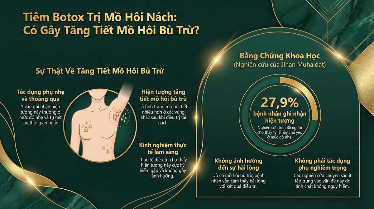 Tiêm Botox Nách Có Gây Tăng Mồ Hôi Bù Trừ Không? Giải Đáp Từ Chị Khách 30 Tuổi