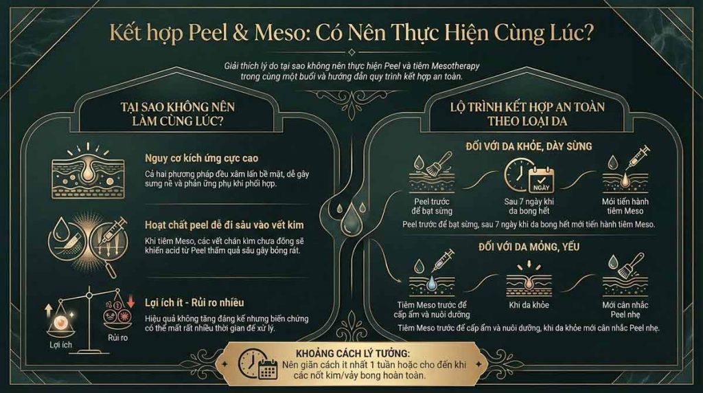 Có Nên Peel Và Tiêm Meso Cùng Lúc Không? Câu Chuyện Thực Tế Từ Một Chị Khách Bận Rộn