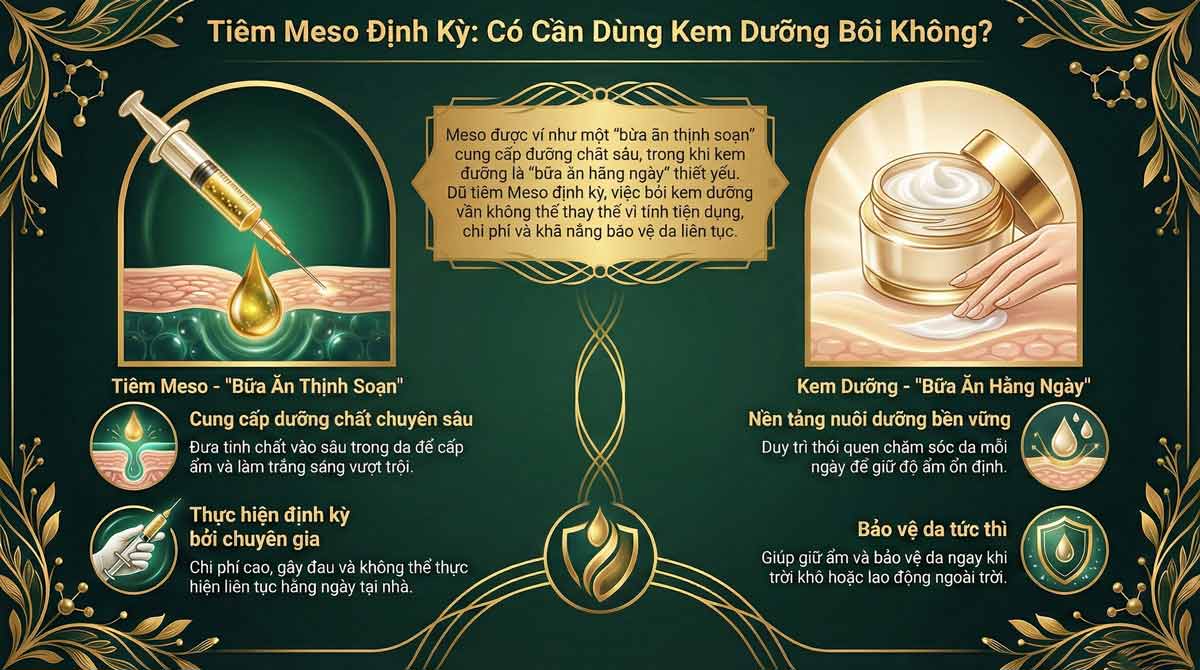 Tiêm Meso Định Kỳ Có Cần Dùng Dưỡng Ẩm Bôi Không?