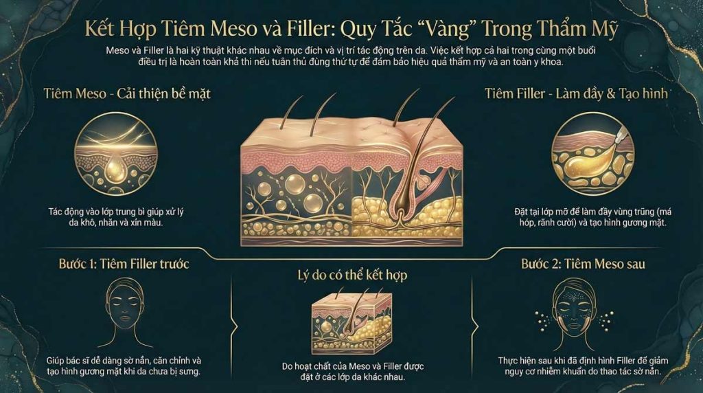 Tiêm Meso và Filler cùng lúc được không? Giải đáp từ chuyên gia
